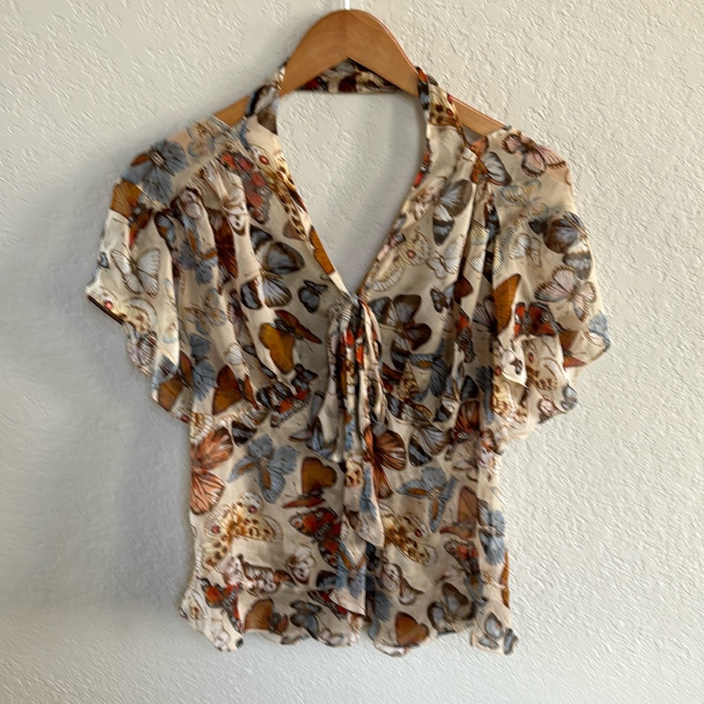 Sheer Butterfly top Blouse
